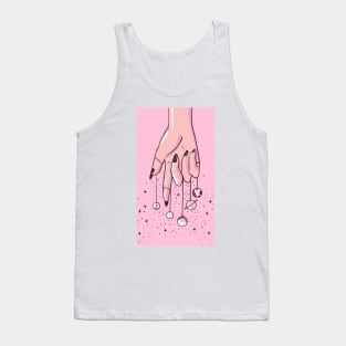 Hands holding Planets from a String Tank Top